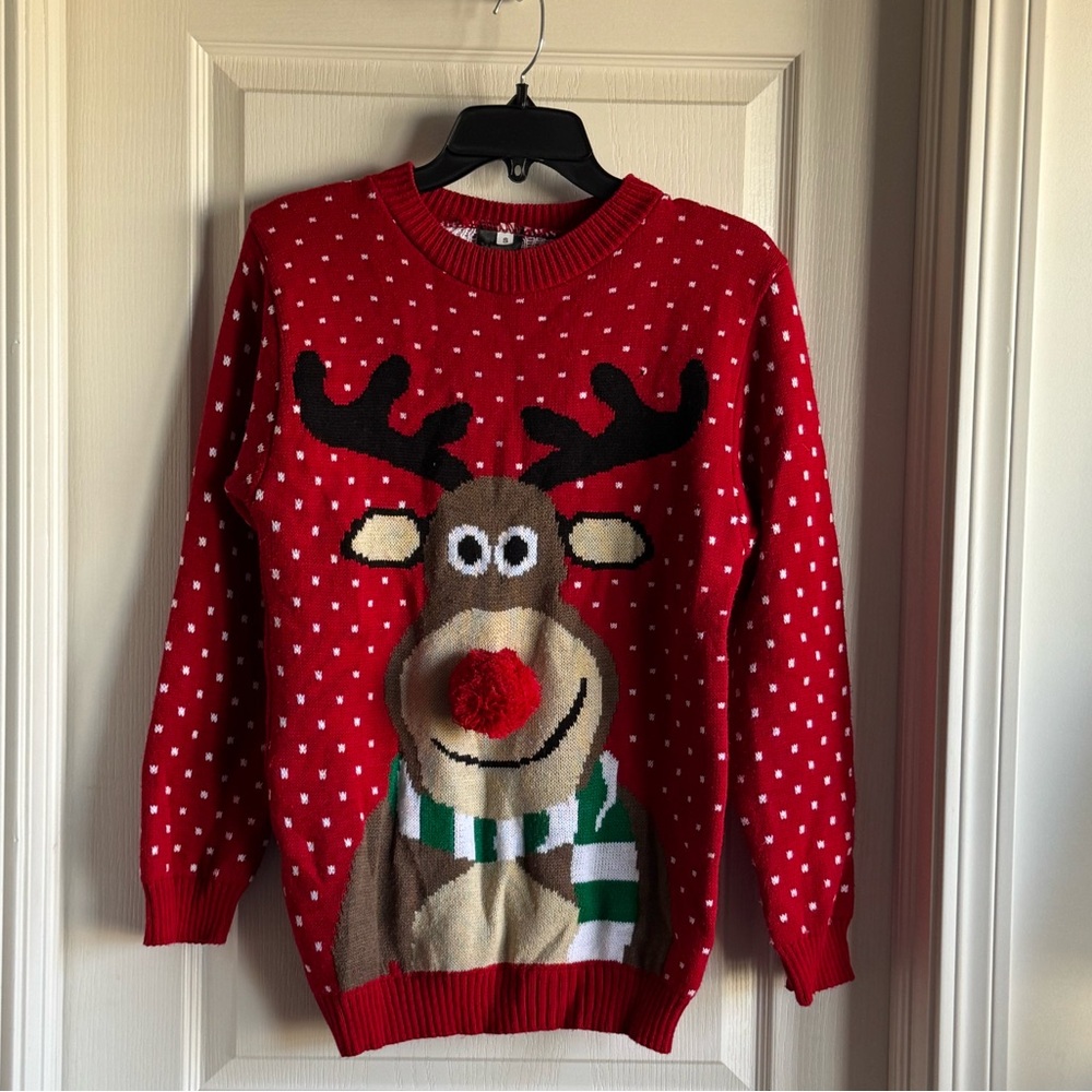 Ugly Christmas Rudolph Sweater Small